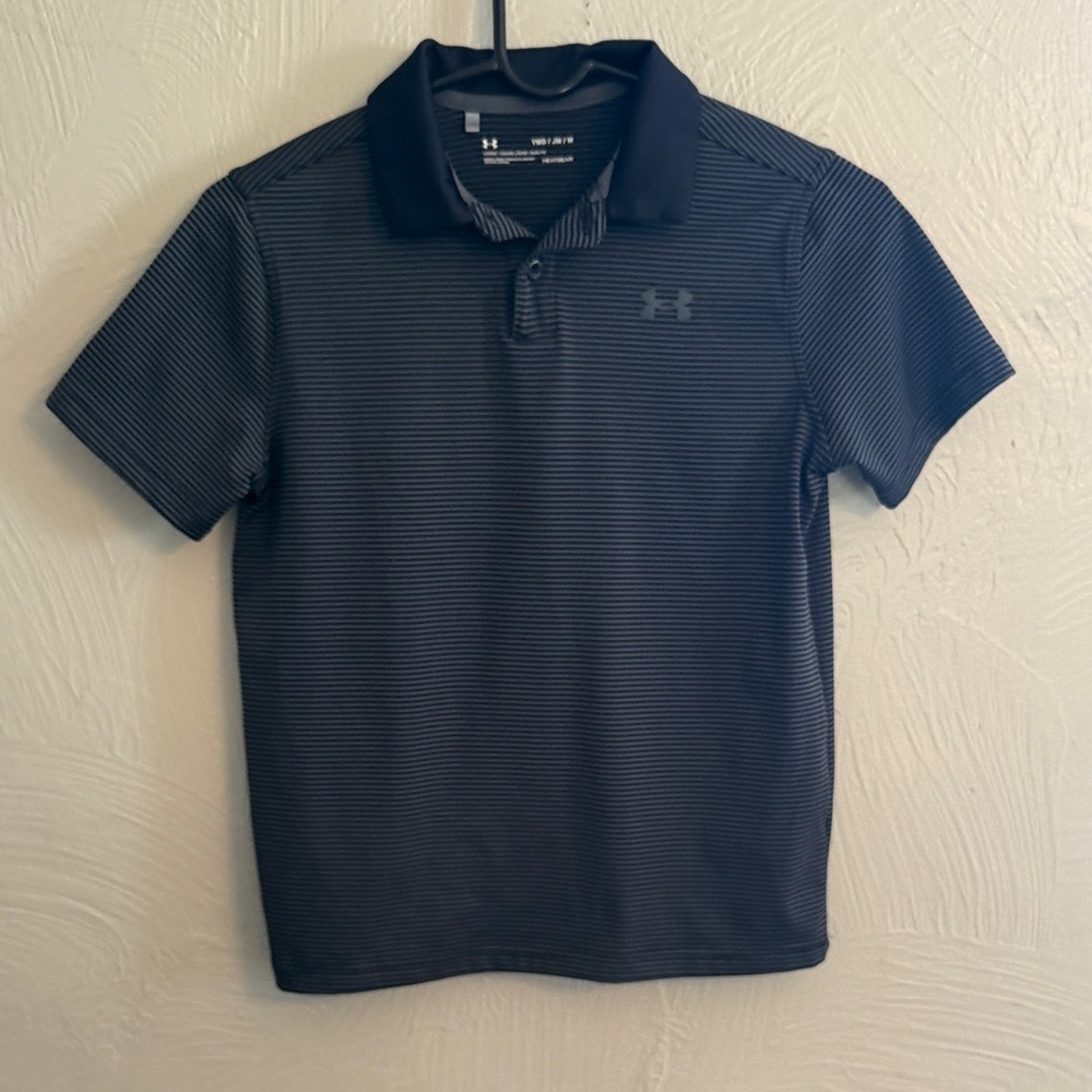 Under Armour Charcoal Striped Polo